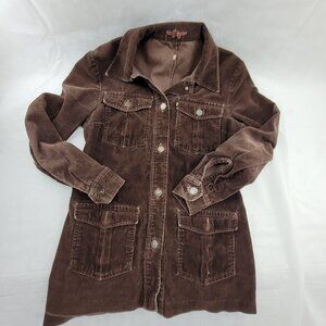 VTG 60s Levi's Jacket Womens Brown Corduroy Gold Big E Black Tag *FLAWS Read